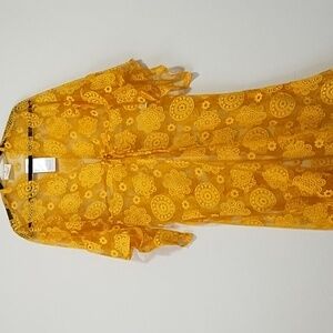 NWT Ember Gold Floral Coverup Size L